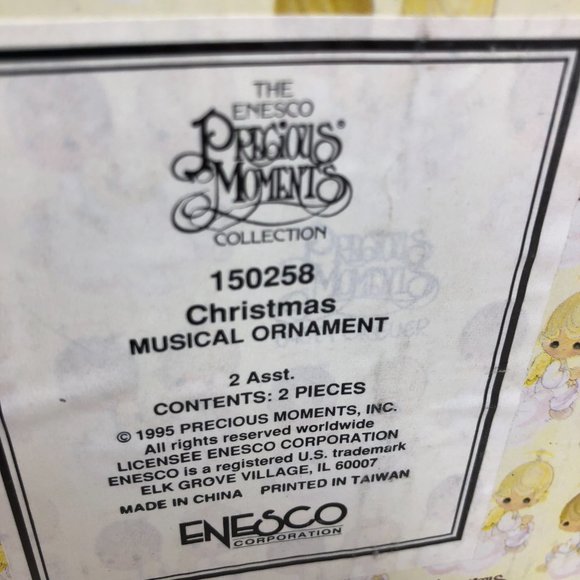 Precious Moments Collection Christmas Musical Instrument two pieces - Picture 2 of 2